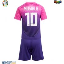 Otroški Nogometni dresi Nemčija Jamal Musiala #10 Gostujoči EP 2024 Kratek Rokav (+ Kratke hlače)